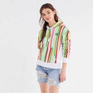 Champion X Susan Alexandra Collaboration | Reverse Weave Striped Hoodie Size S